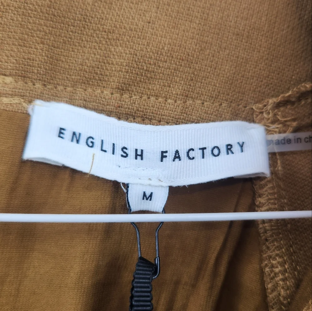 New English Factory Olive LACED UP PUFFED‎ SLEEVE MINI DRESS - Picture 3 of 11